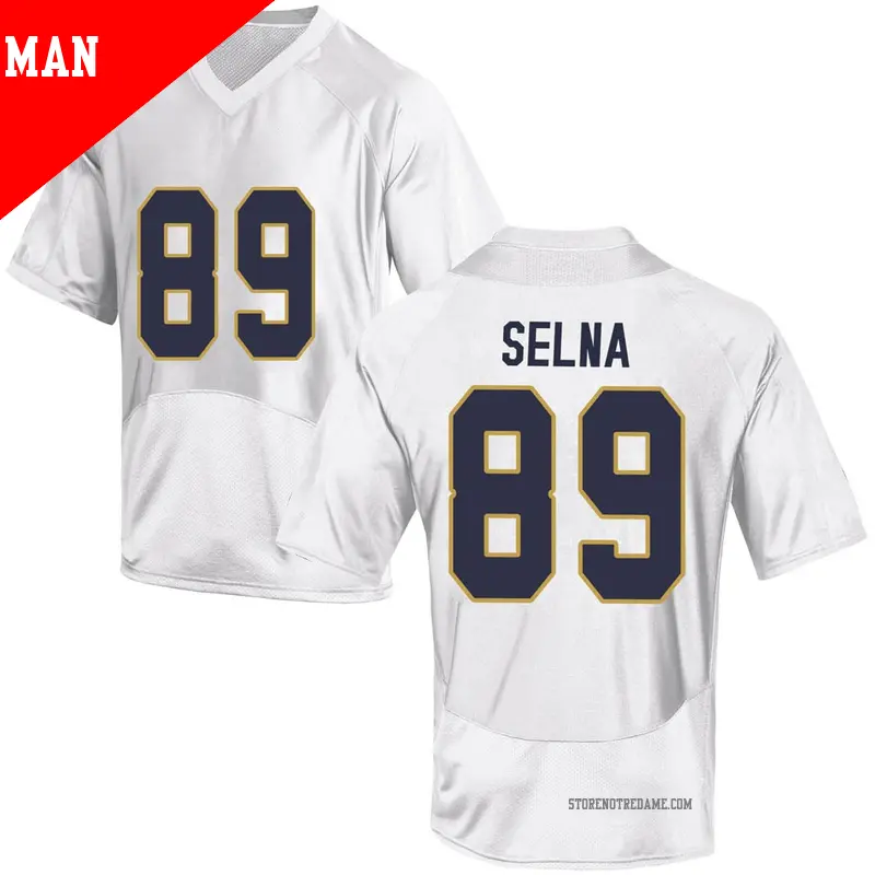 Men's ＃89 Charlie Selna Notre Dame Fighting Irish Game White Football College Jersey