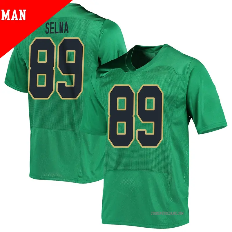 Men's ＃89 Charlie Selna Notre Dame Fighting Irish Replica Green Football Jersey