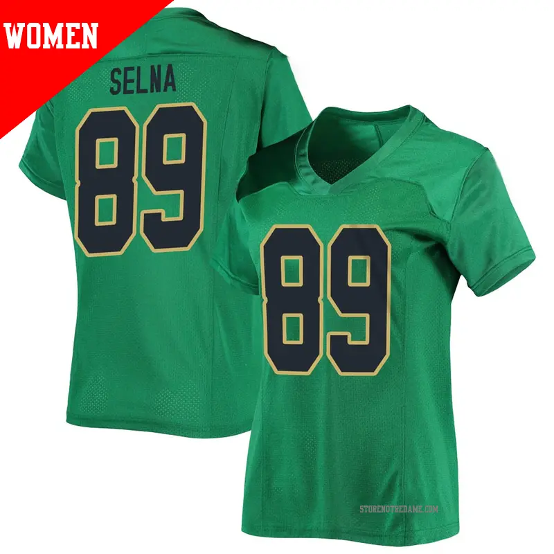 Women's ＃89 Charlie Selna Notre Dame Fighting Irish Replica Green Football Jersey